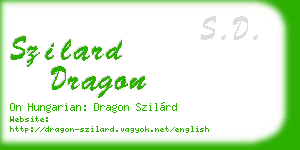 szilard dragon business card
